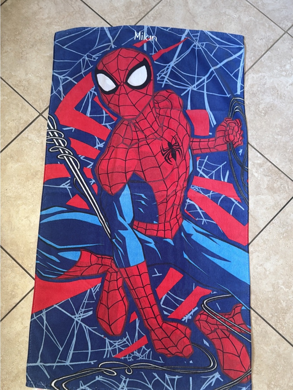 Marvel Spider-Man Kids Red & Blue One Piece Swim Cover
